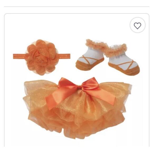 ELLY & EMMY 3 PIECE Baby Costume Pumpkin Fall TUTU SET SIZE 0 TO 12 MN NEW NWT - Picture 6 of 12